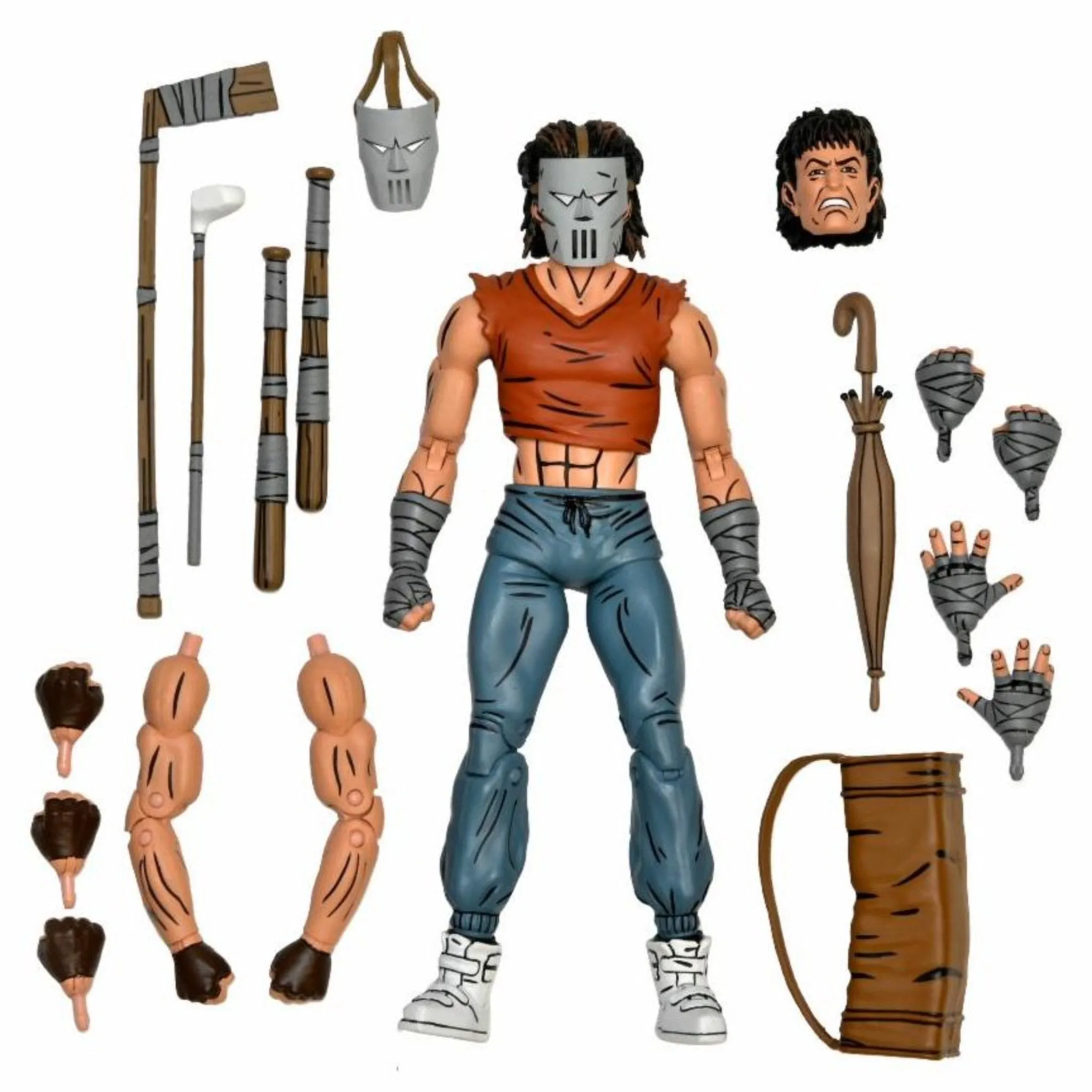 NECA Teenage Mutant Ninja Turtles Casey Jones in Red Shirt (Mirage Comics)