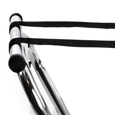 Nella 19" x 16" x 31" Double Bar Folding Tray Stand, Chrome Plated
