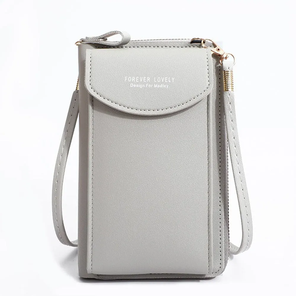 **(NET)** / 22FK209 / Large Capacity Phone Clutch Bag Travel Card Holder Passport Wallet Small Crossbody Cell Phone Purse For Women / KC22-246
