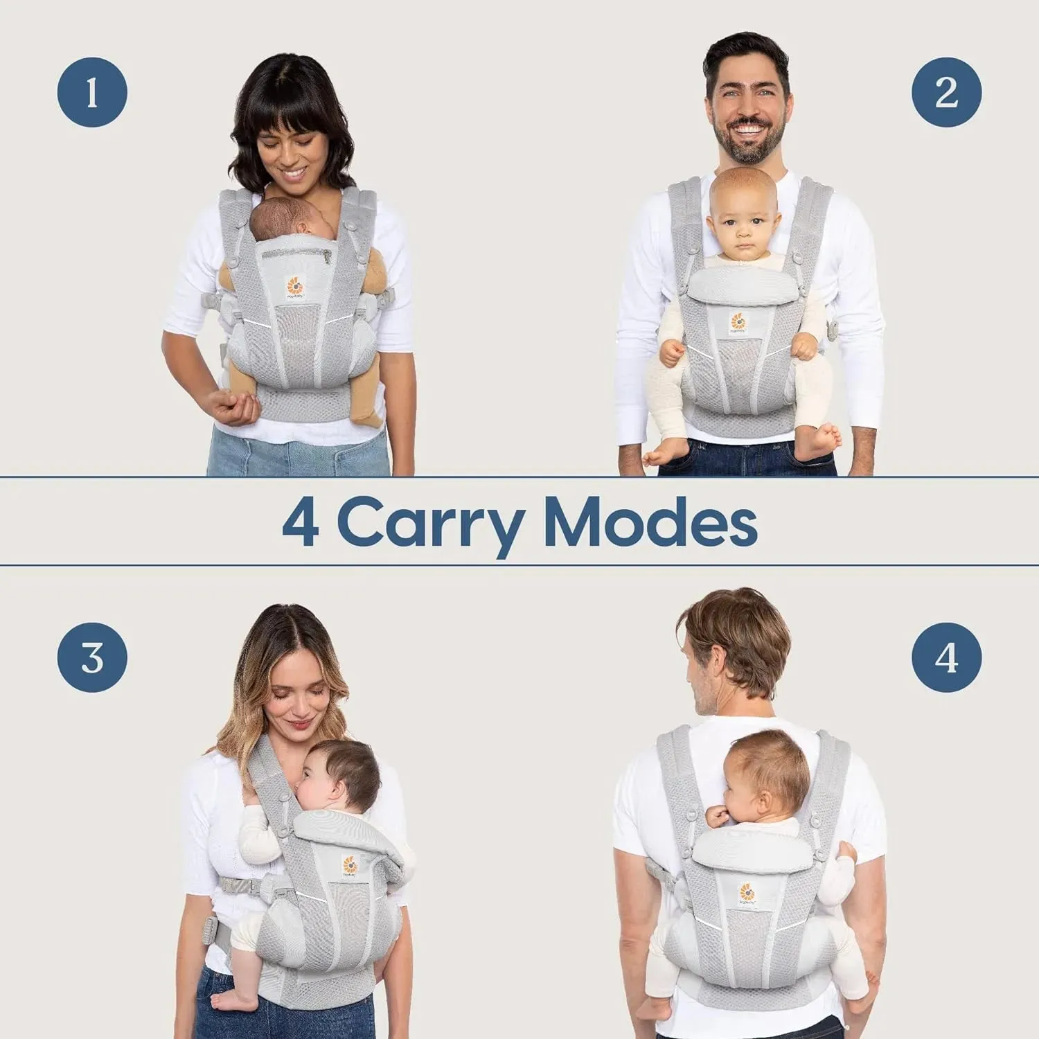 Omni Breeze Baby Carrier (7-45 Lb) - Mosaic Grey