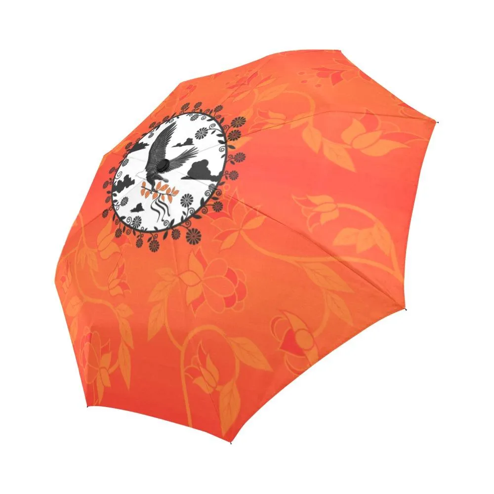 Orange Days Orange Carrying Their Prayers Auto-Foldable Umbrella