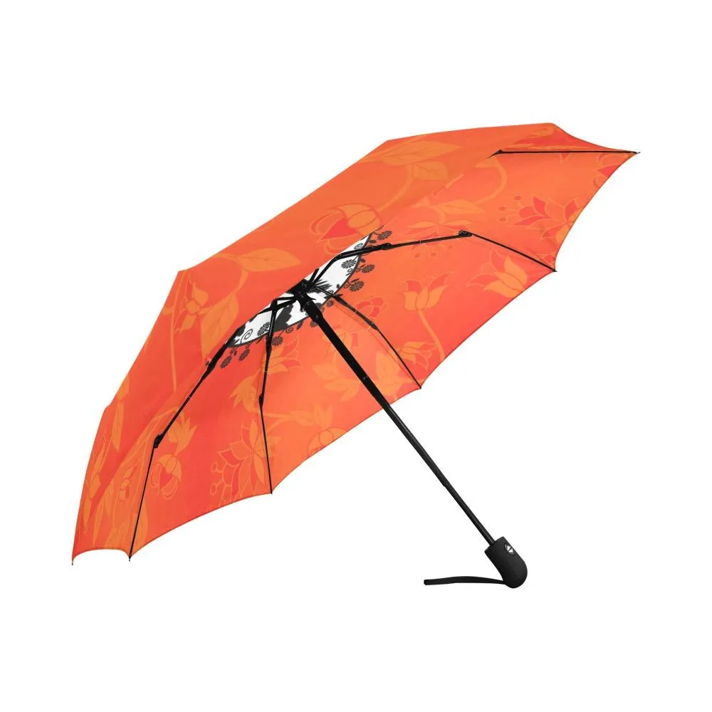 Orange Days Orange Carrying Their Prayers Auto-Foldable Umbrella