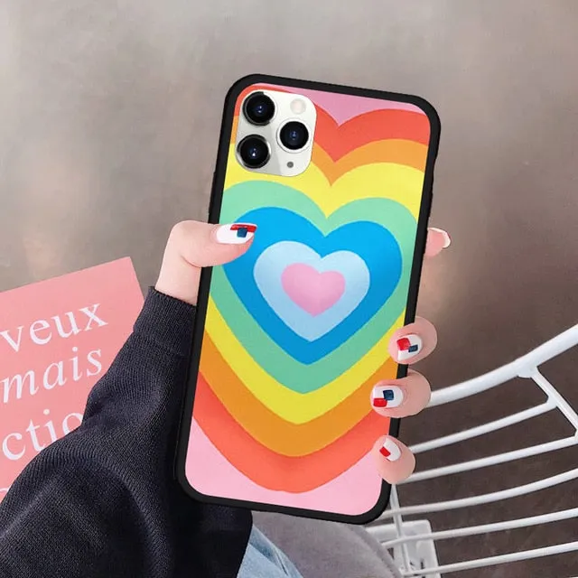 Oversaturated Heart Silicone Case for iPhone
