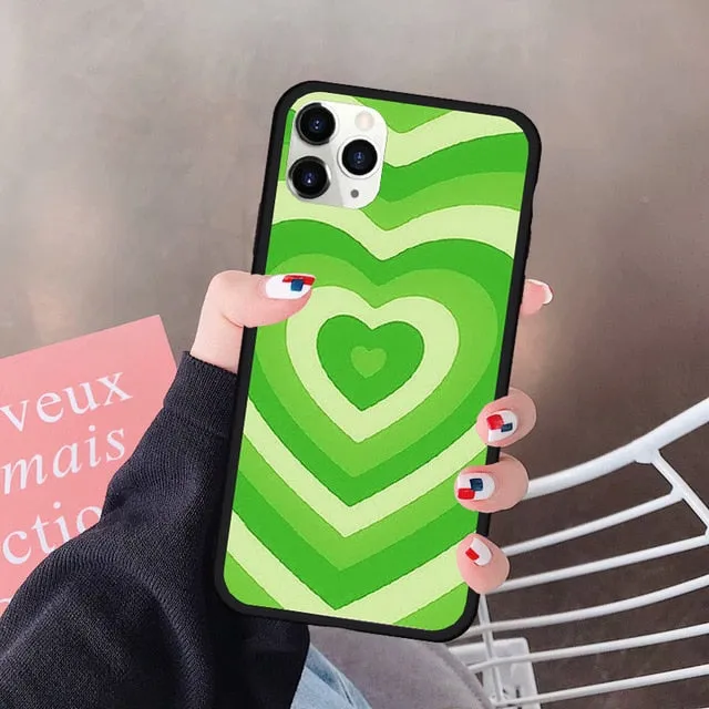 Oversaturated Heart Silicone Case for iPhone