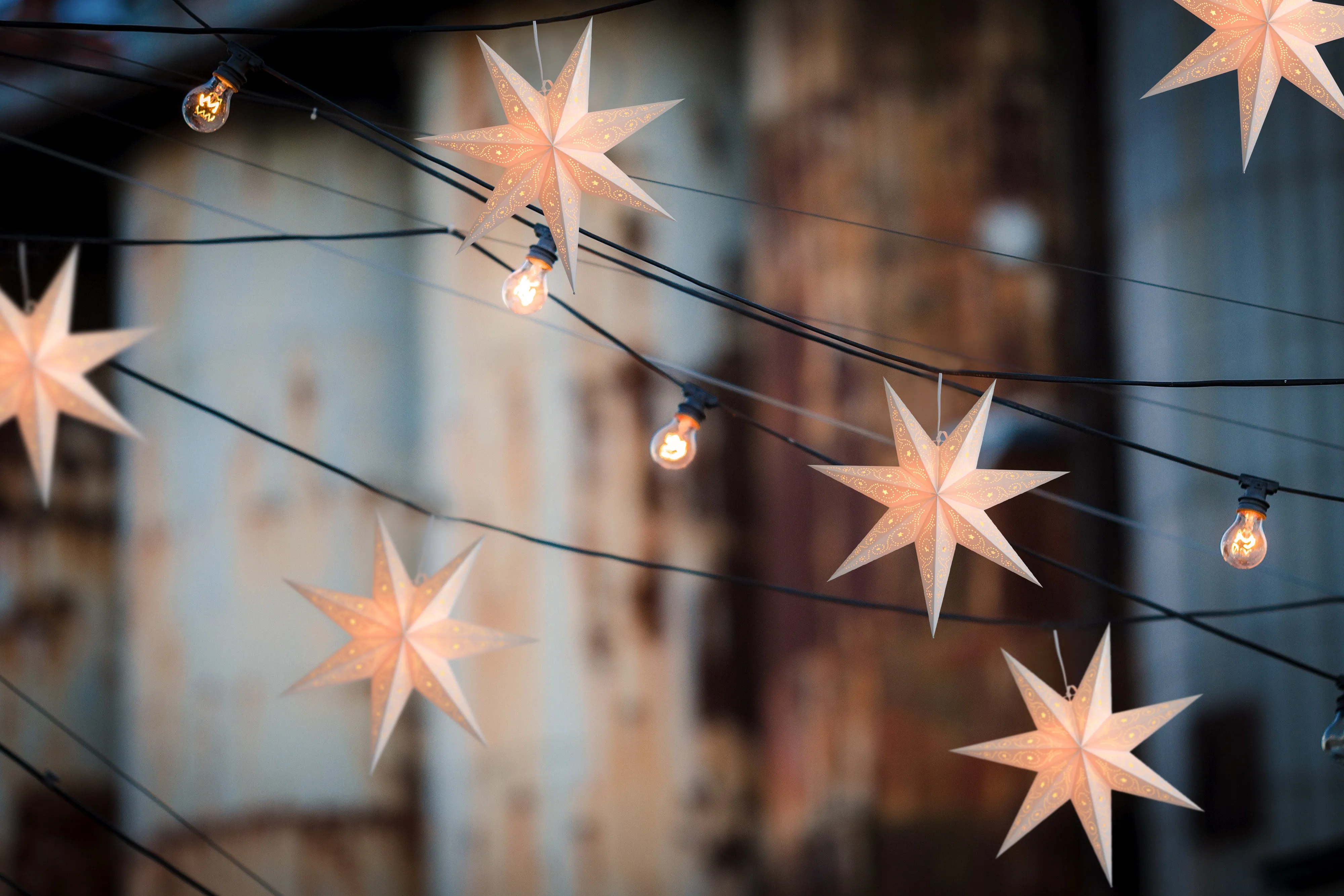 Paper Star Lantern Decoration (22 inch Celestial White 7-Point Glossy Star)