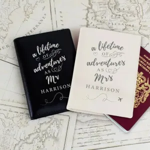 Personalised Lifetime of Adventures Couples Passports