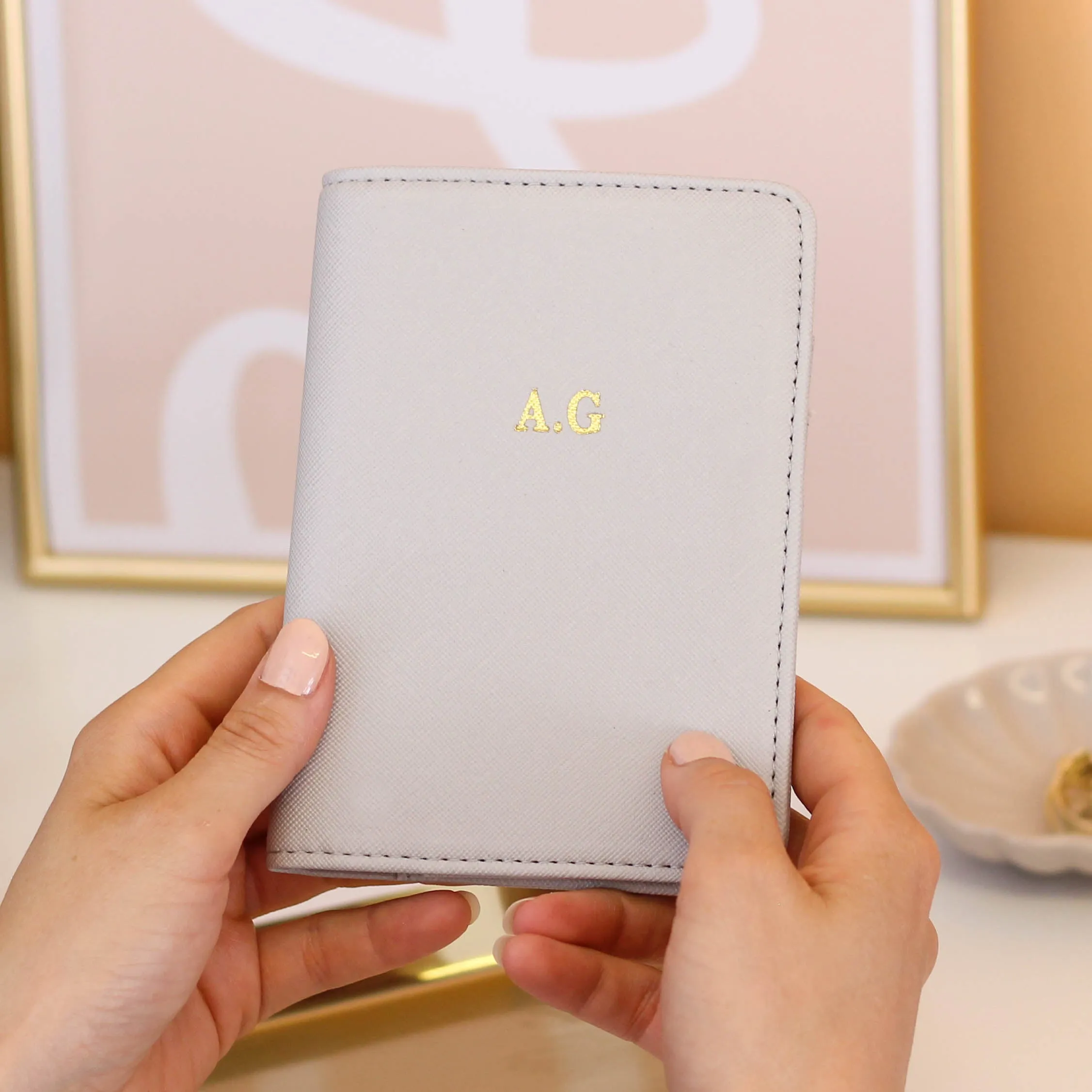 Personalised Passport Holder And Luggage Tag Gift For Holiday Travels
