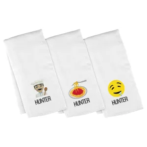 Personalized Emoji Burp Cloth - 3 Pack Chef