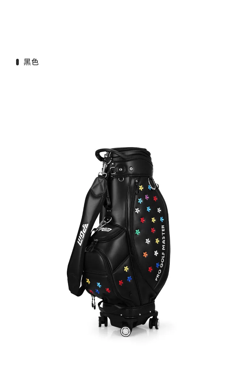 PGM QB138 korea style custom tour golf bag white golf bag with wheels