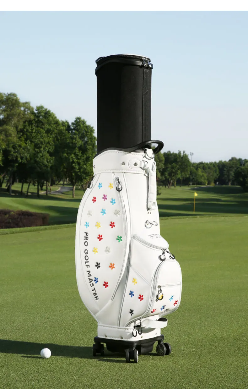 PGM QB138 korea style custom tour golf bag white golf bag with wheels