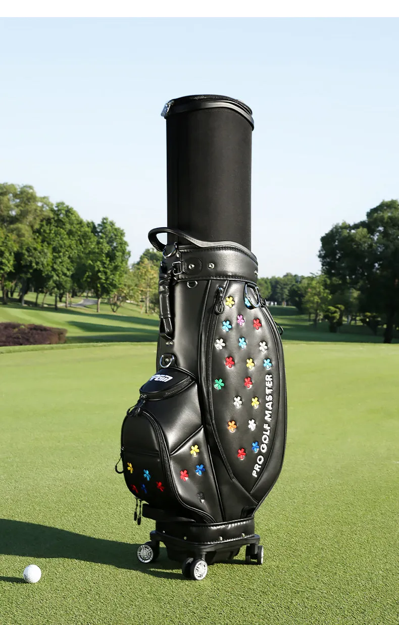 PGM QB138 korea style custom tour golf bag white golf bag with wheels