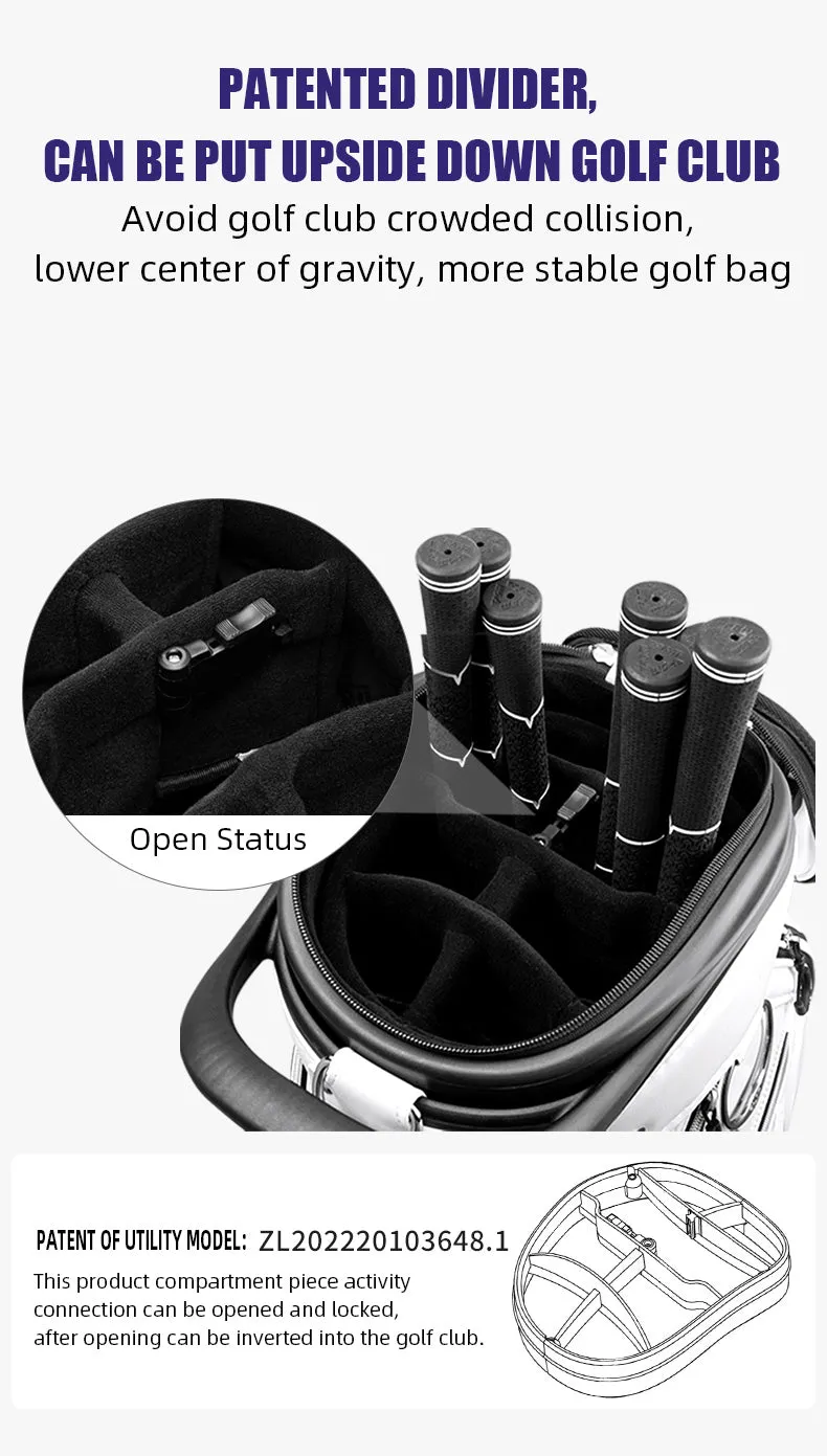 PGM QB138 korea style custom tour golf bag white golf bag with wheels