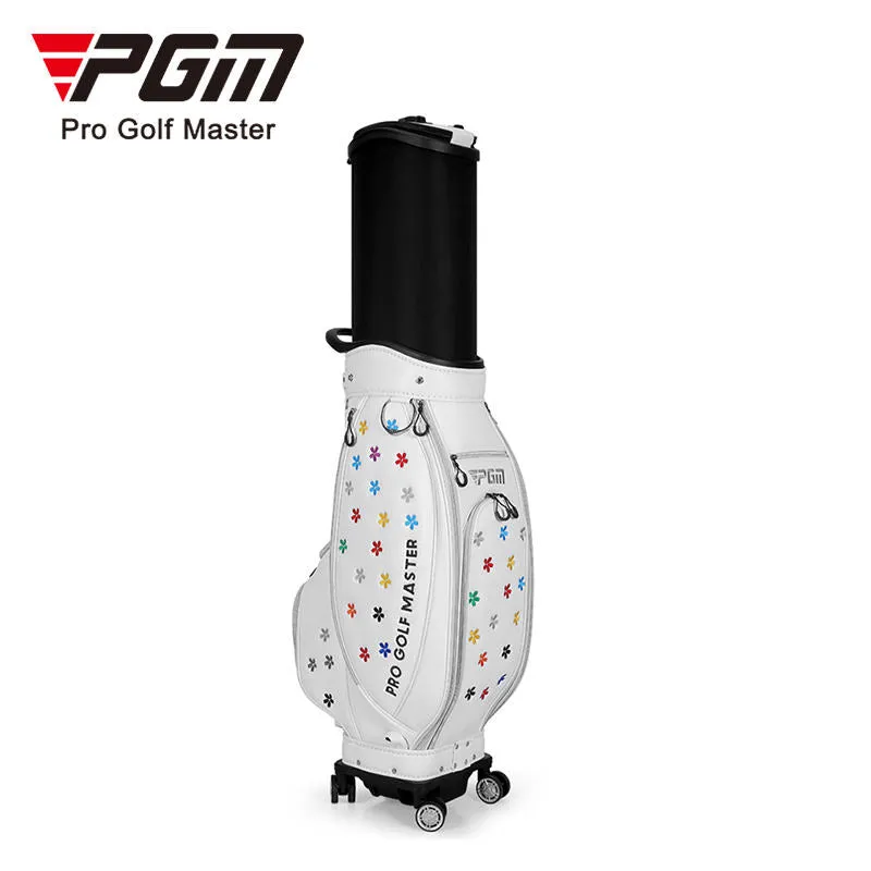 PGM QB138 korea style custom tour golf bag white golf bag with wheels