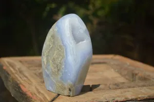 Polished Blue Lace Agate Standing Free Form  x 1 From Nsanje, Malawi