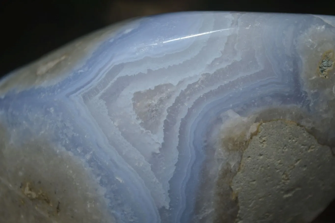 Polished Blue Lace Agate Standing Free Form  x 1 From Nsanje, Malawi