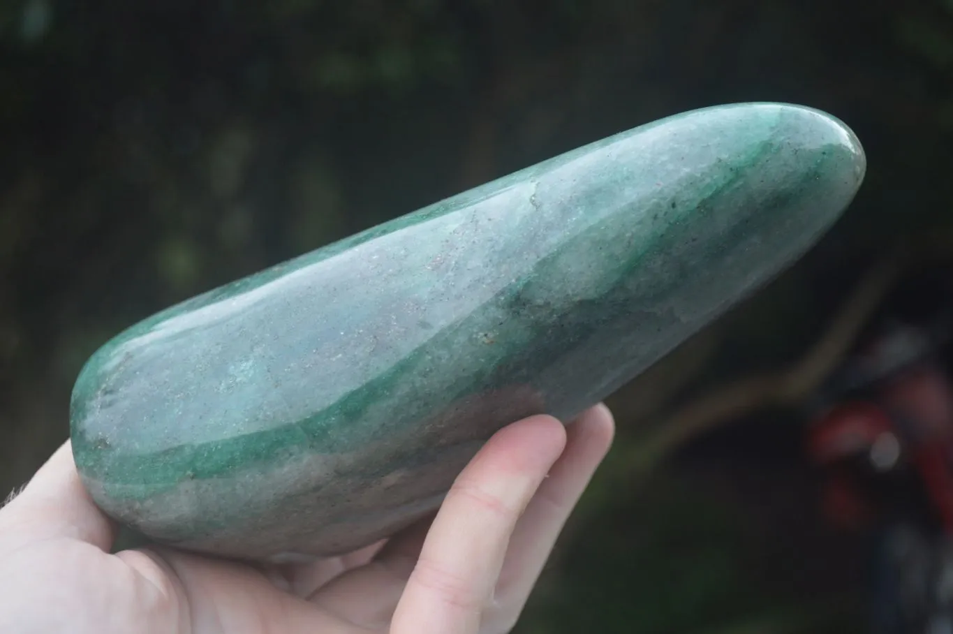 Polished Emerald Fuchsite Quartz Standing Free Form x 1 From Madagascar