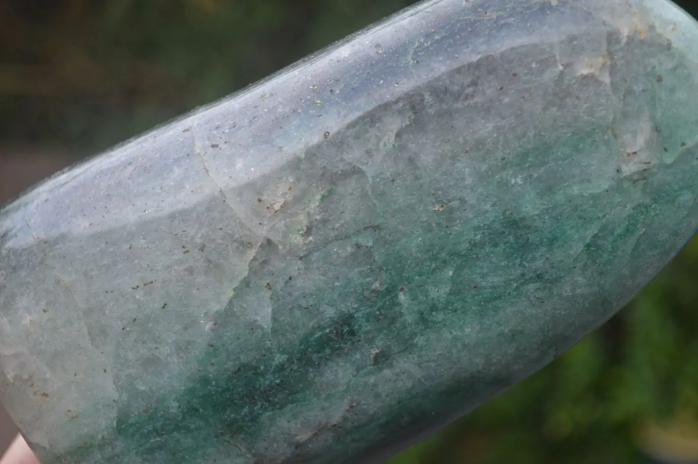 Polished Emerald Fuchsite Quartz Standing Free Form x 1 From Madagascar