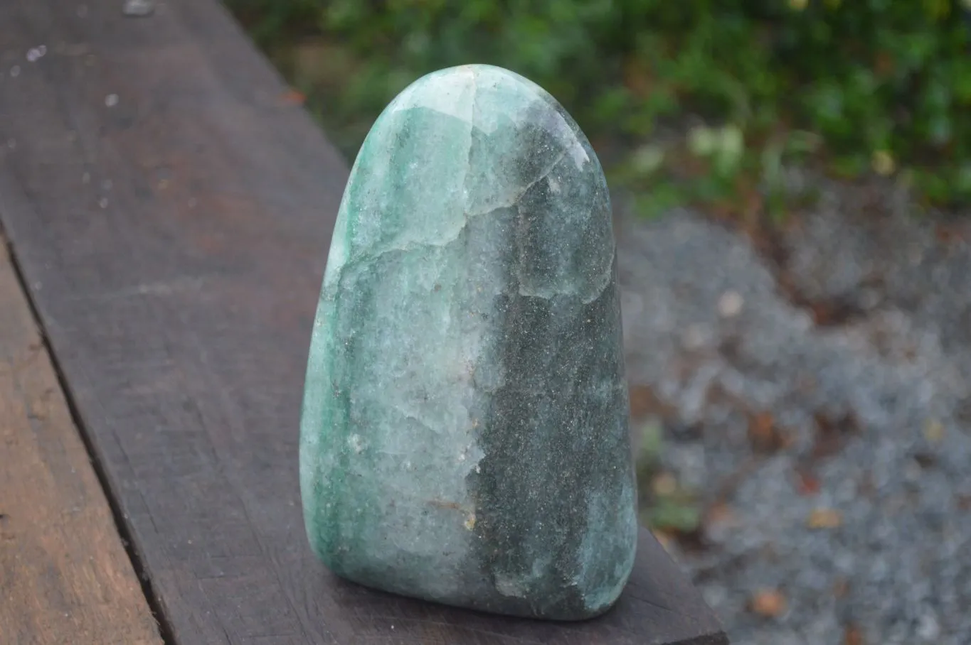 Polished Emerald Fuchsite Quartz Standing Free Form x 1 From Madagascar