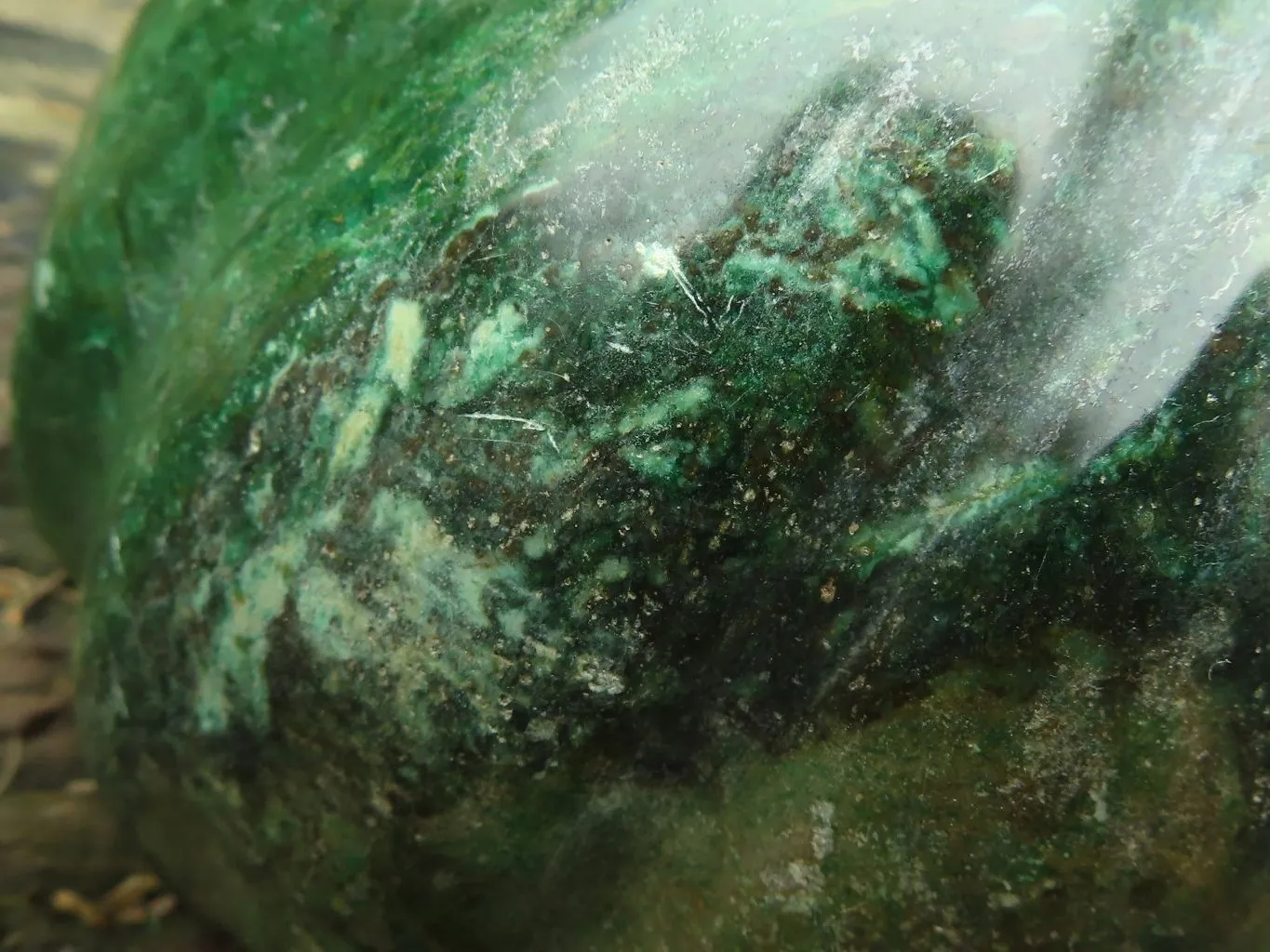 Polished Green Verdite Pumpkin Carving x 1 From Zimbabwe