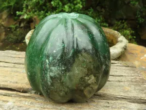 Polished Green Verdite Pumpkin Carving x 1 From Zimbabwe