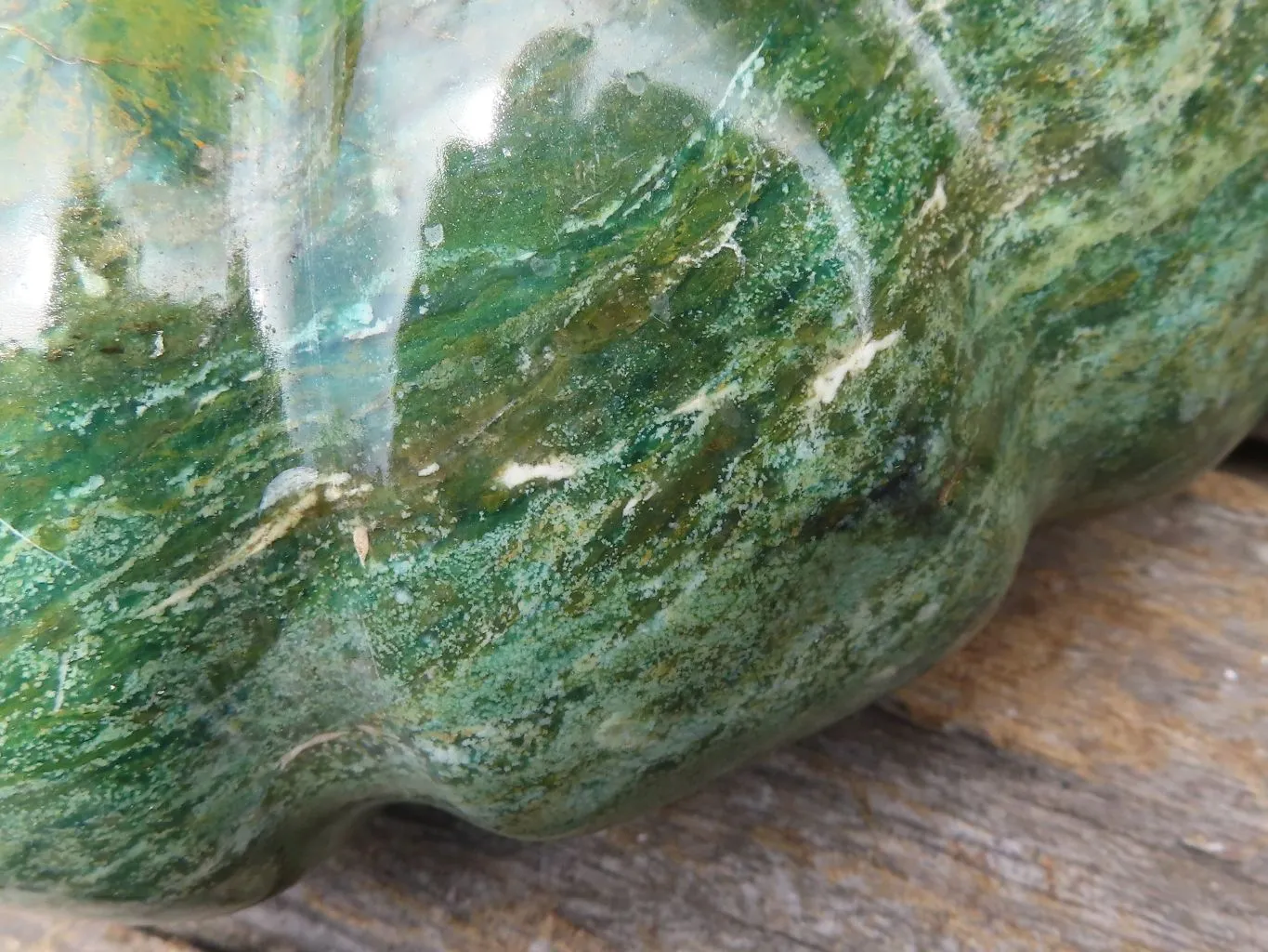 Polished Large Green Verdite Pumpkin Carving x 1 From Zimbabwe