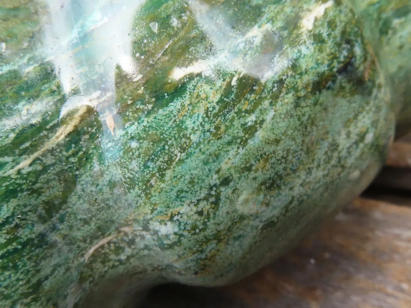 Polished Large Green Verdite Pumpkin Carving x 1 From Zimbabwe