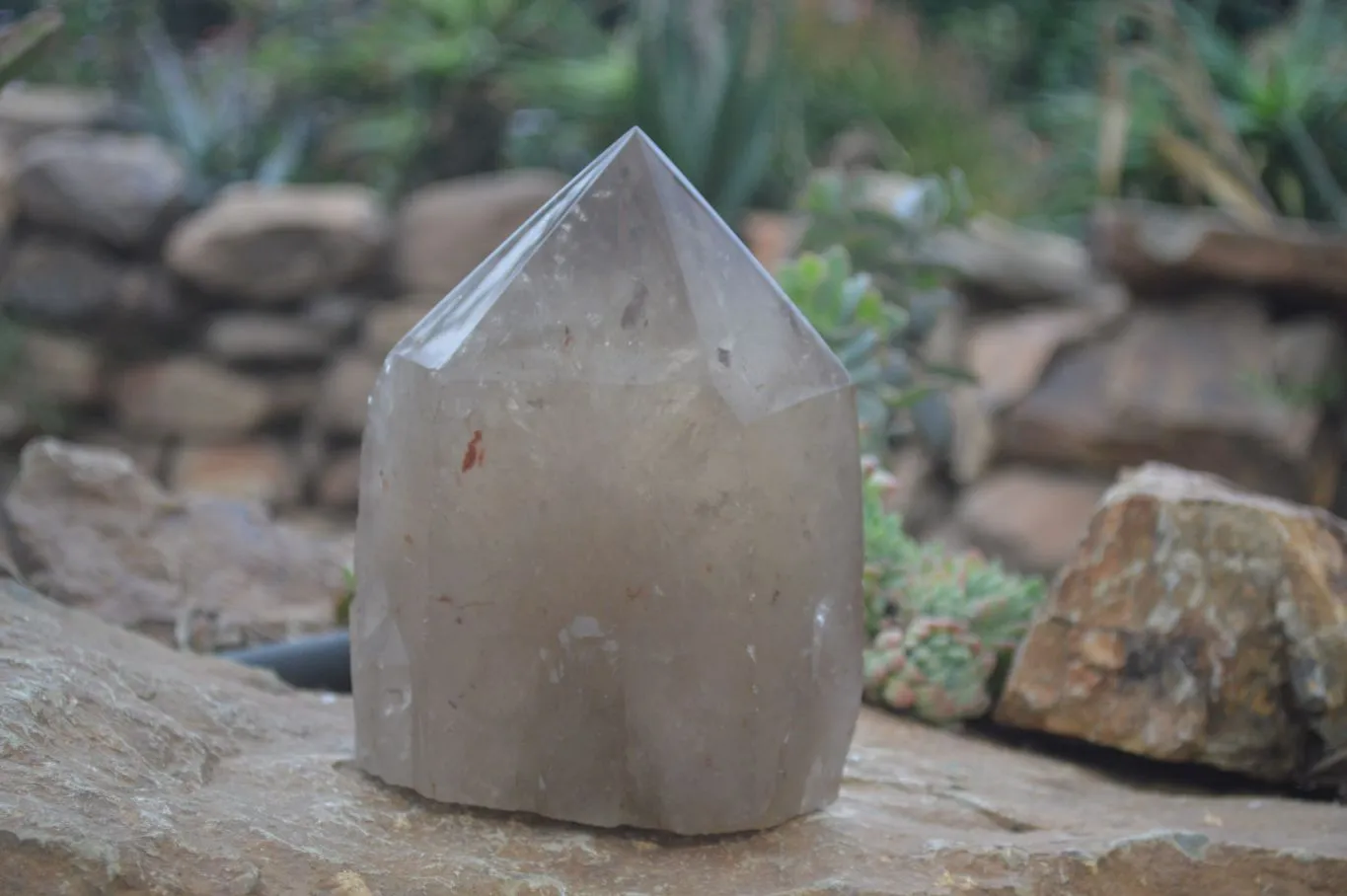 Polished Large Smokey Citrine Quartz Point x 1 From Angola
