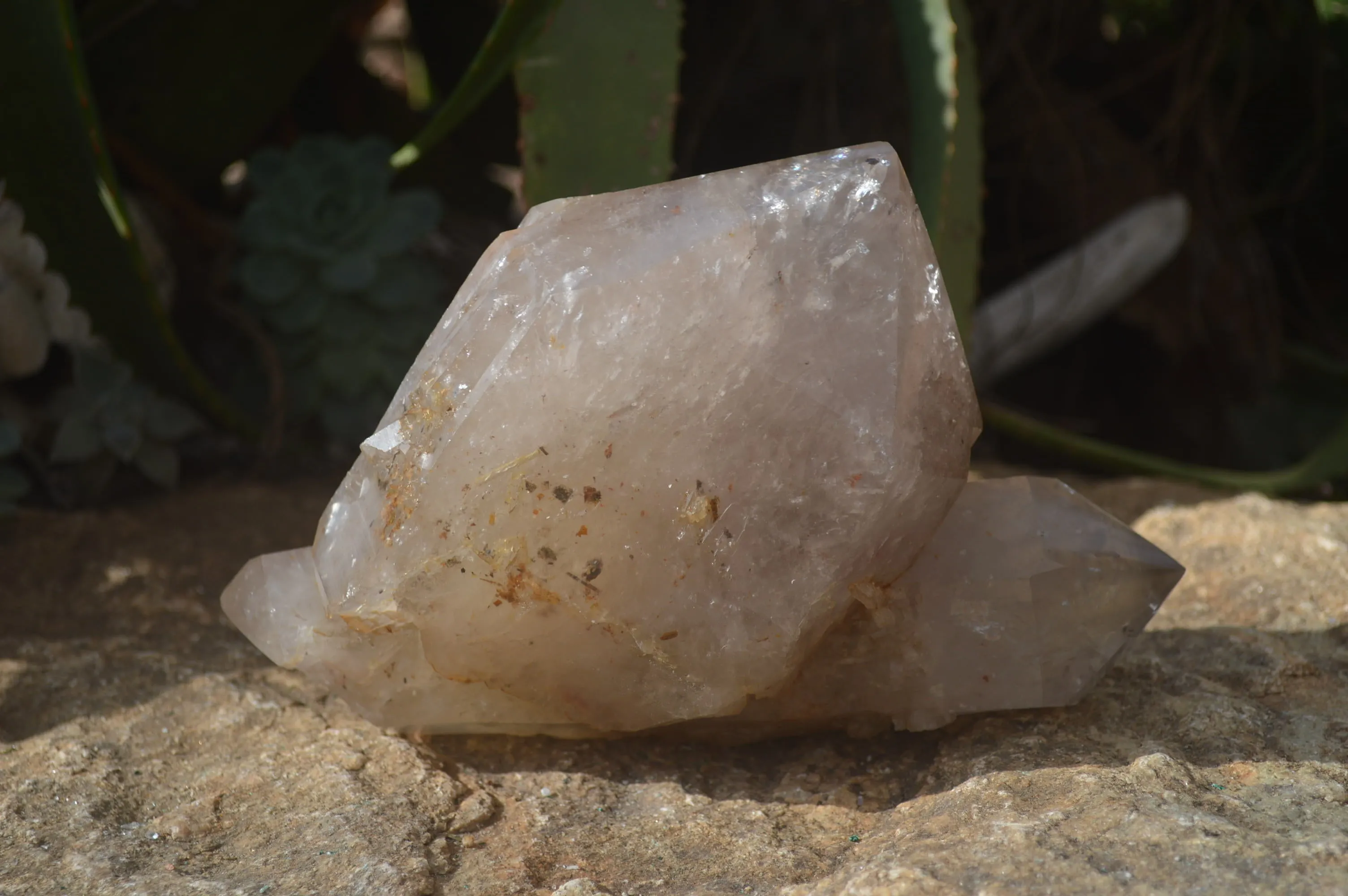 Polished Large Twin Quartz Crystal x 1 From Angola