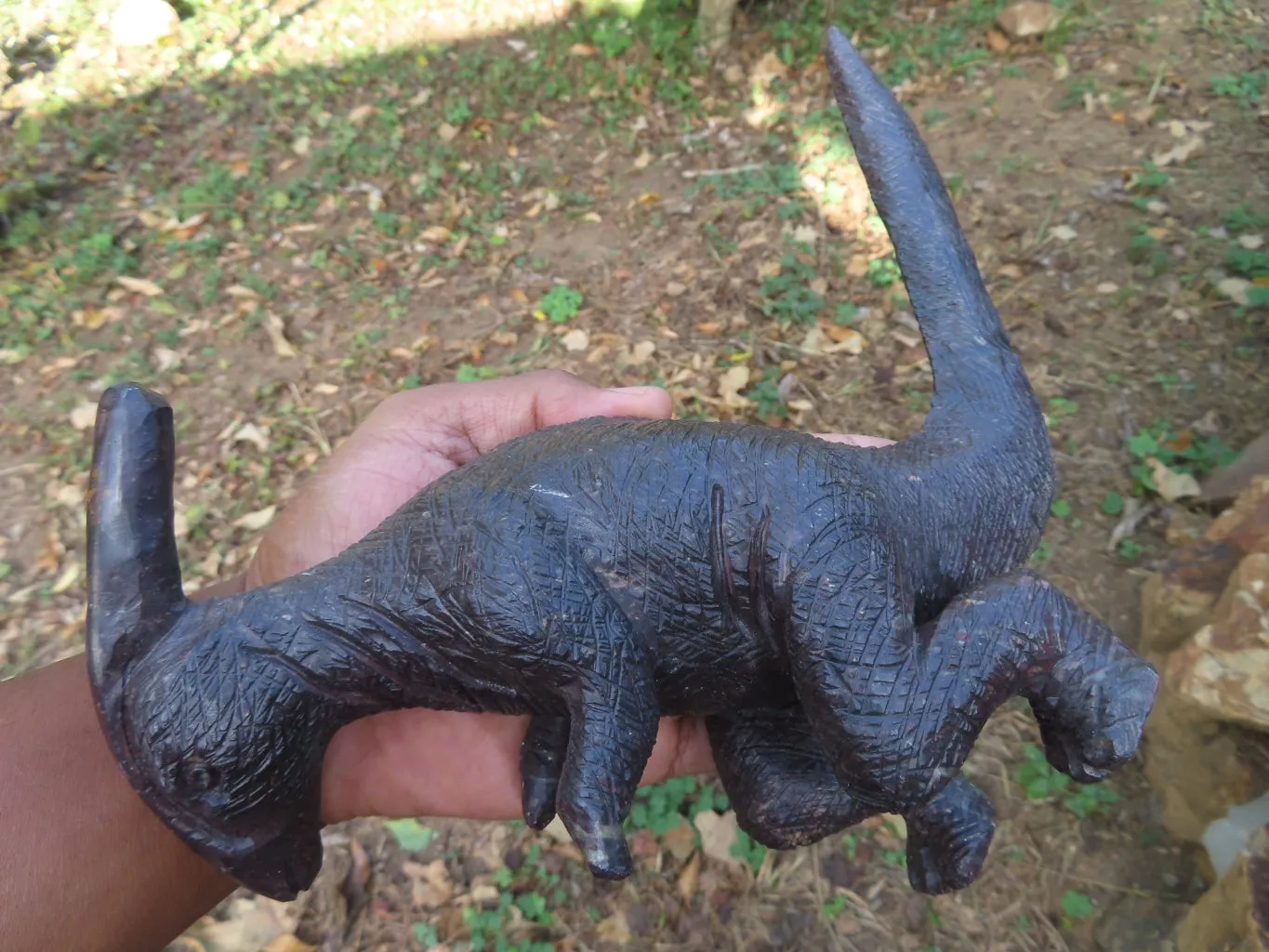 Polished  Ornithischian Dinosaur Carving x 1 From Zimbabwe