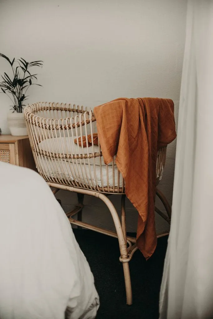 Pop Ya Tot - Muslin Swaddle - Rusted Mustard