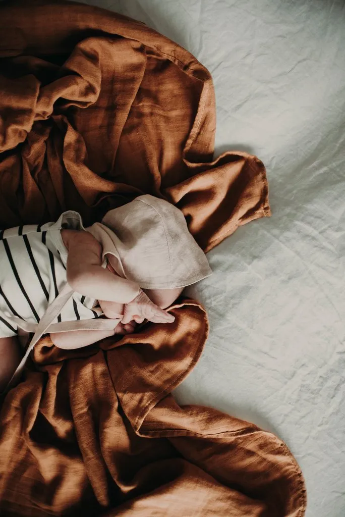Pop Ya Tot - Muslin Swaddle - Rusted Mustard