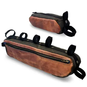 Premium TCO Leather Frame Bag and Top Tube Bag Set for Surly Bikes - Hide #1