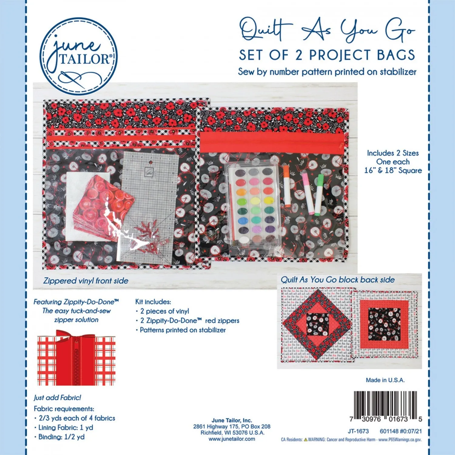 Project Bag Zippity-Do-Done Kit - Red