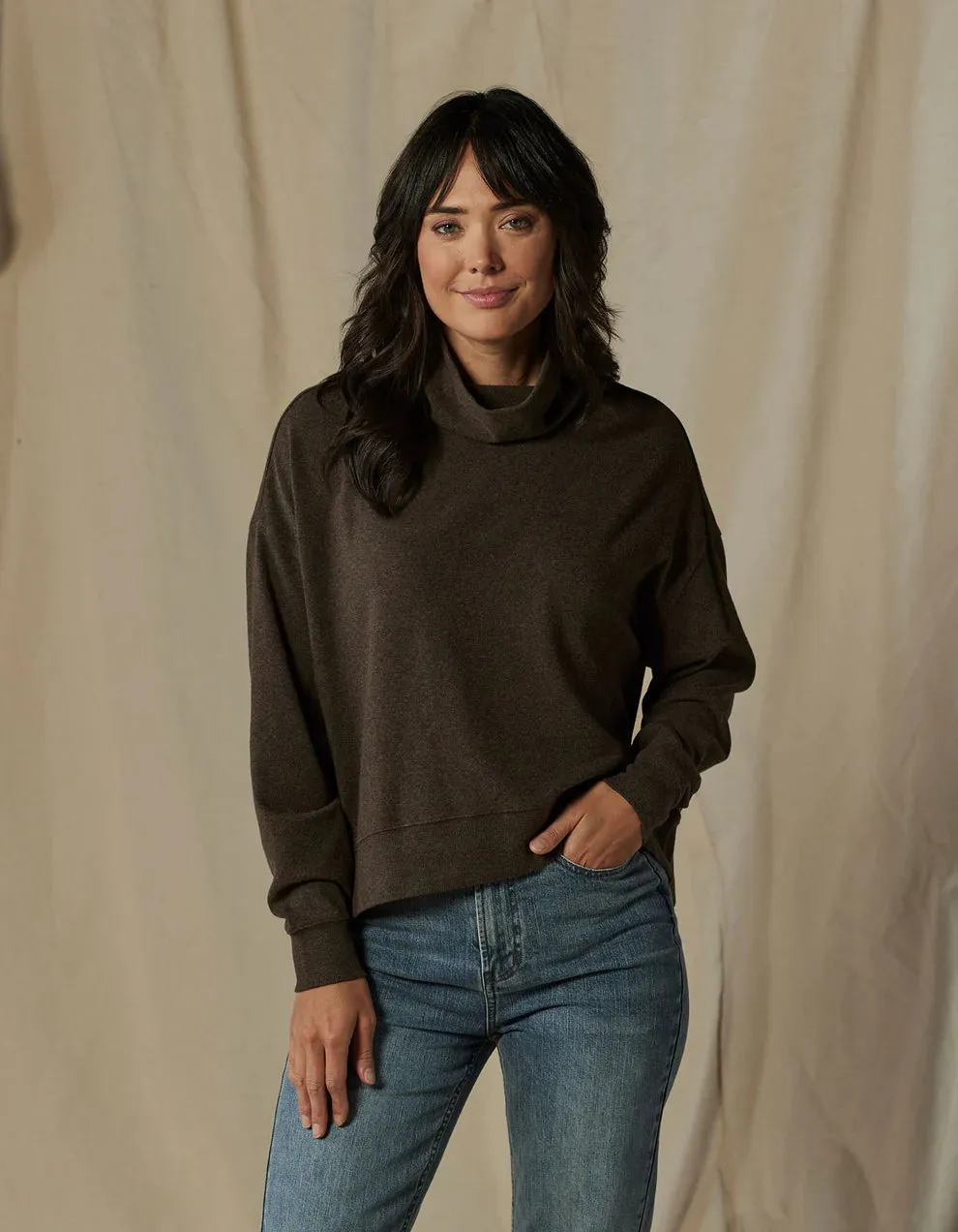 PUREMESO FUNNEL NECK PULLOVER 101224