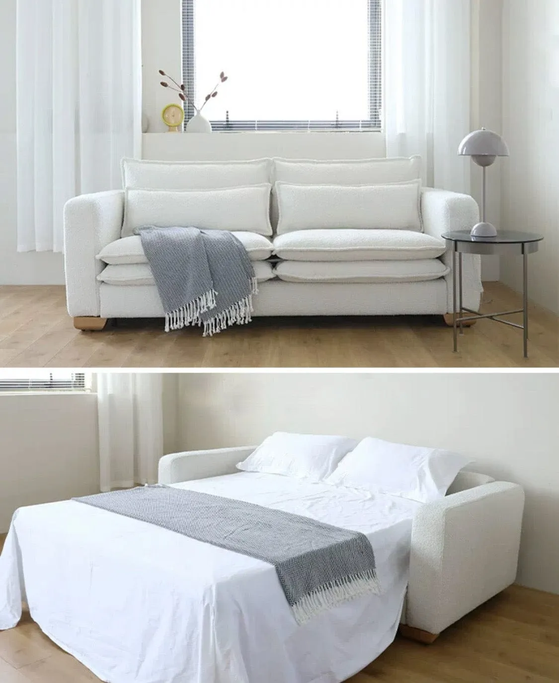 Rae Boucle Foldable Sofa Bed