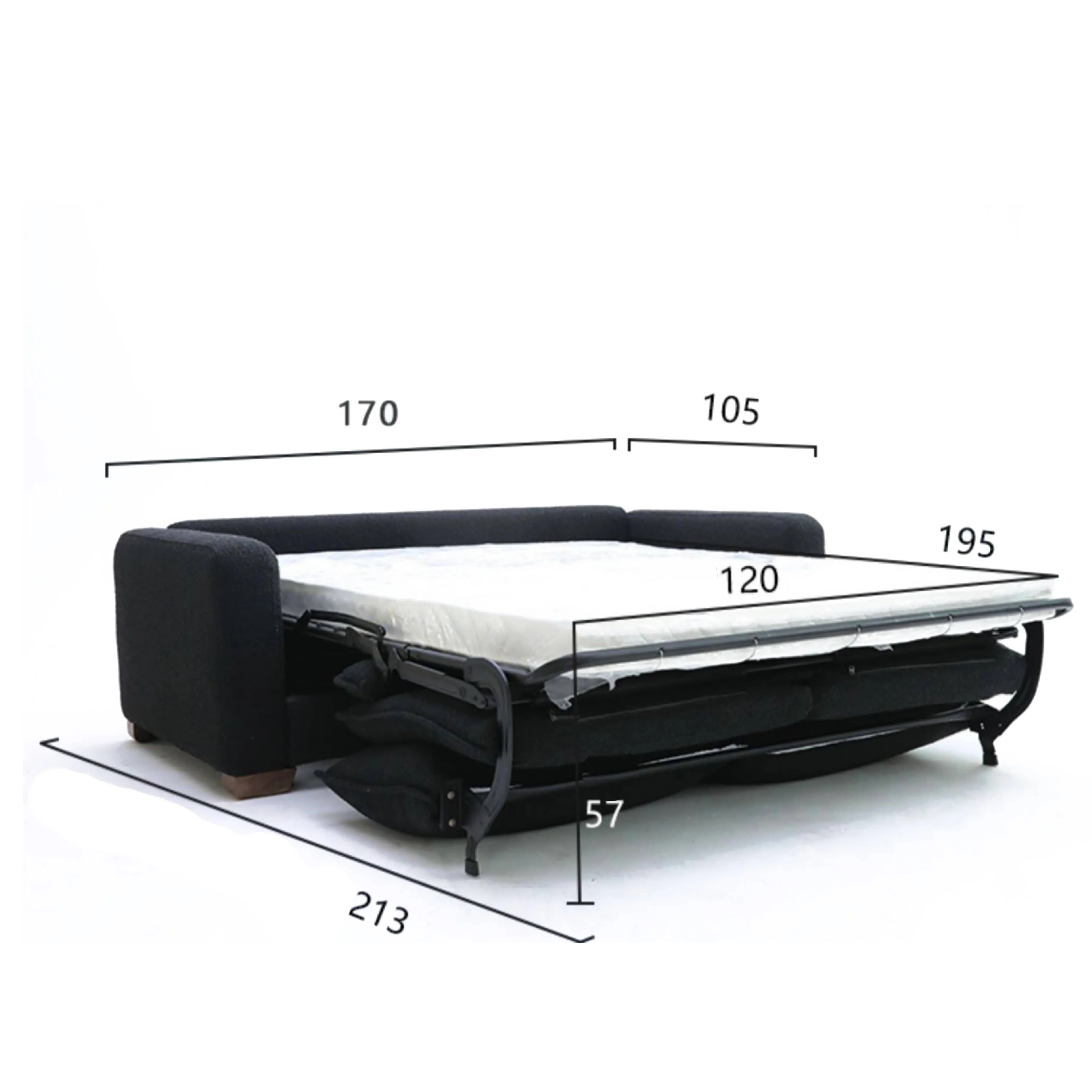 Rae Boucle Foldable Sofa Bed