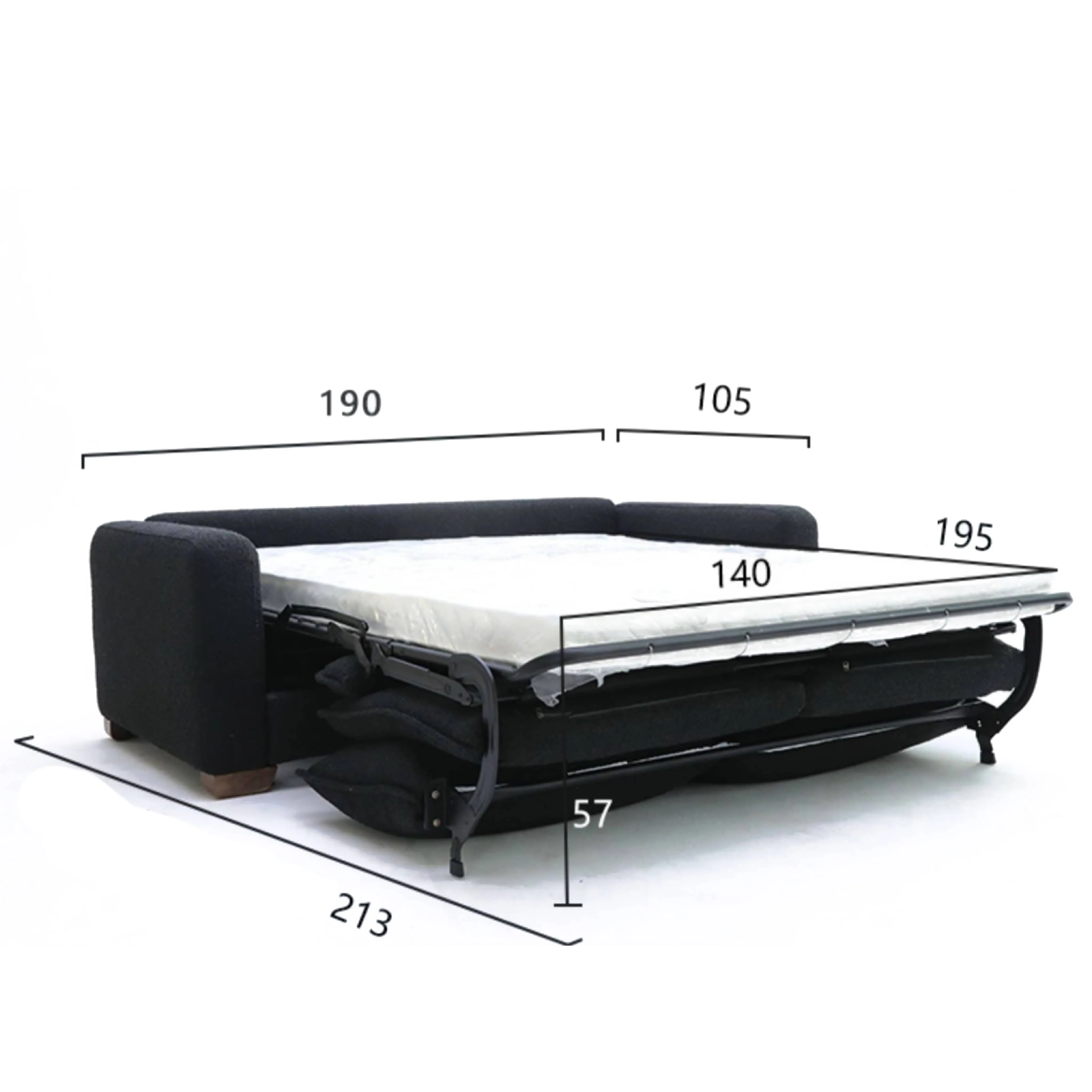 Rae Boucle Foldable Sofa Bed