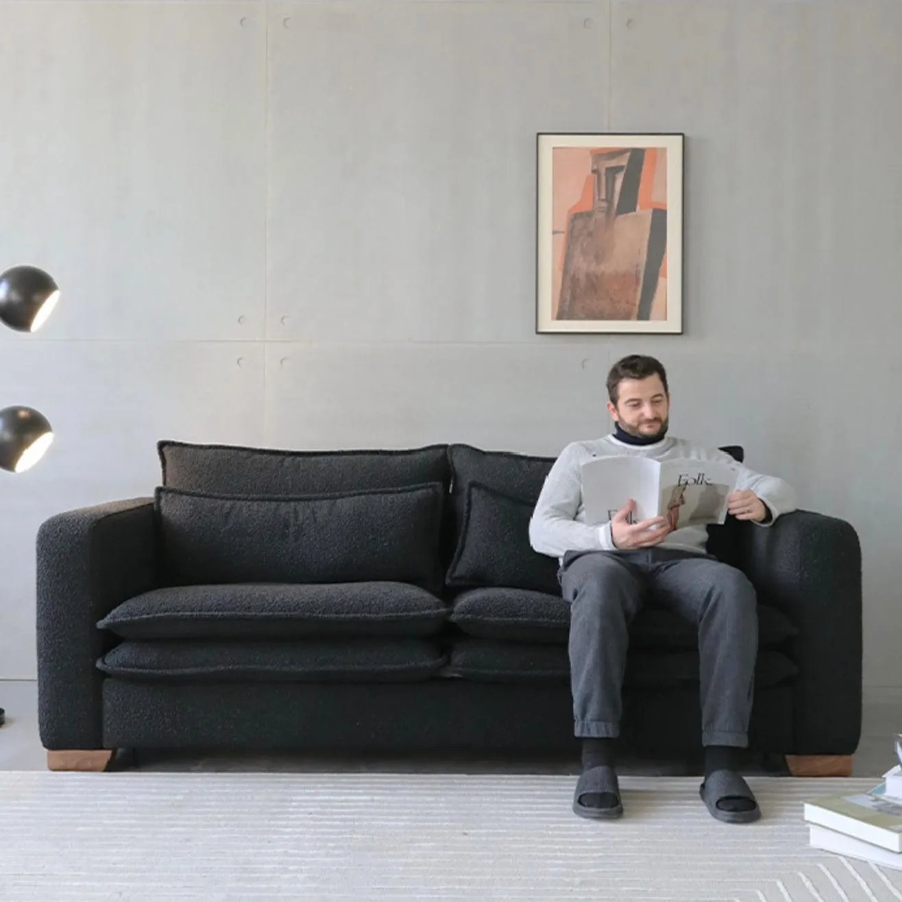 Rae Boucle Foldable Sofa Bed