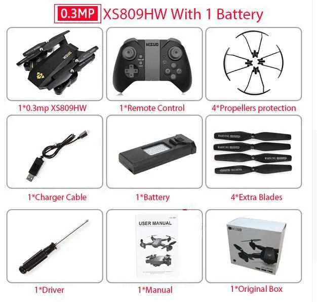 RC Mini Foldable Selfie Drone with Wifi