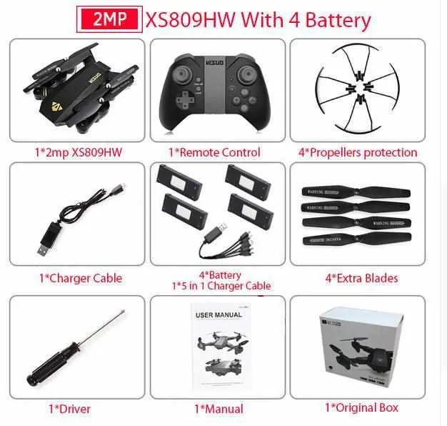 RC Mini Foldable Selfie Drone with Wifi