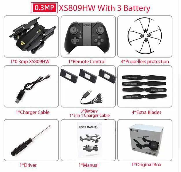 RC Mini Foldable Selfie Drone with Wifi