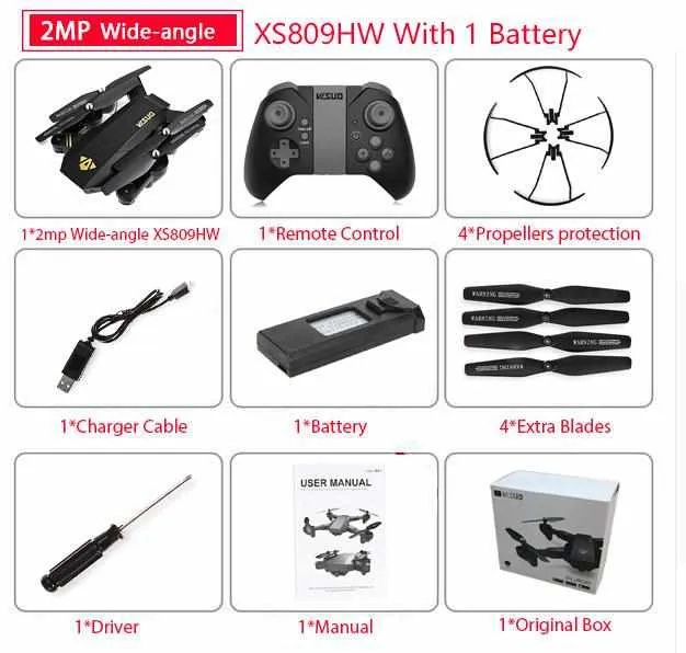 RC Mini Foldable Selfie Drone with Wifi