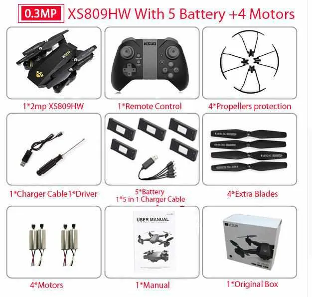 RC Mini Foldable Selfie Drone with Wifi