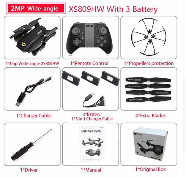 RC Mini Foldable Selfie Drone with Wifi