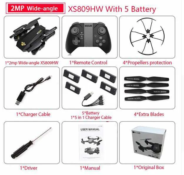 RC Mini Foldable Selfie Drone with Wifi