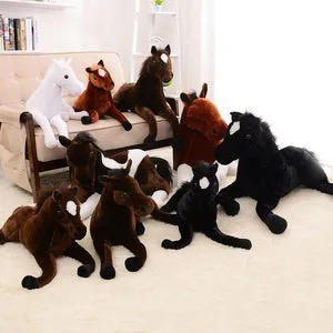 Realistic 3D Horse Stuffed Kawaii Animal Pillow Plushies - Available in 4 Colors