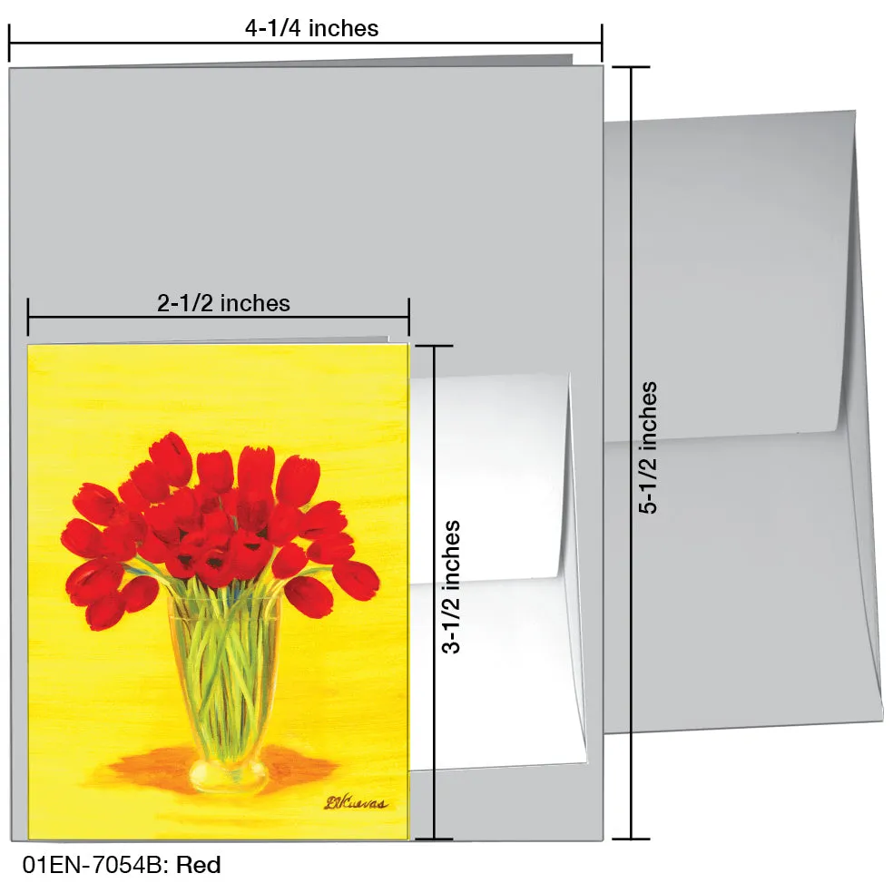 Red, Greeting Card (7054B)