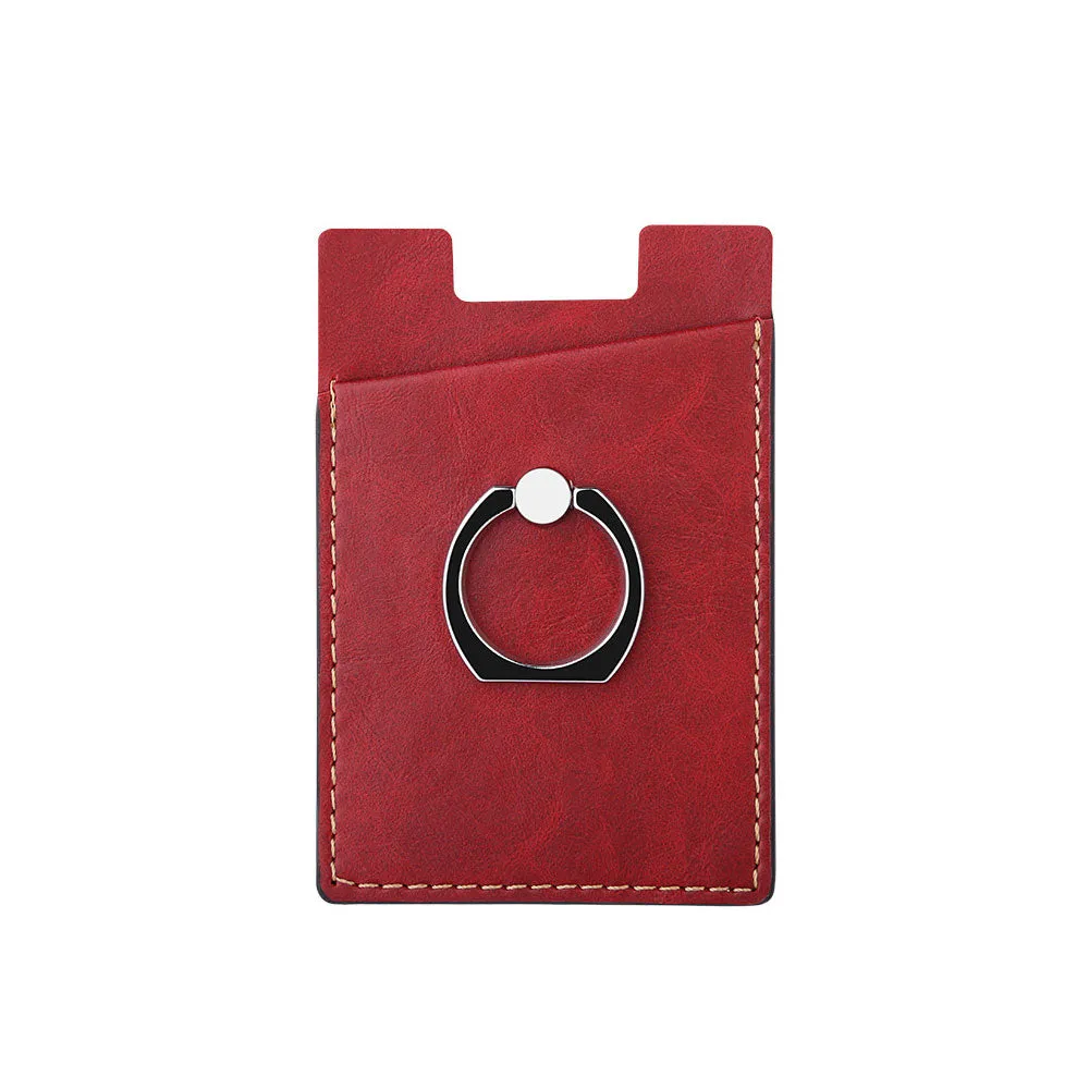 RFID PU Leather Card Holder/iRing Stand