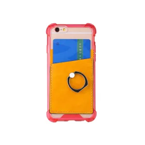 RFID PU Leather Card Holder/iRing Stand
