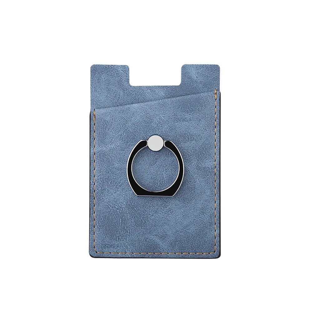 RFID PU Leather Card Holder/iRing Stand